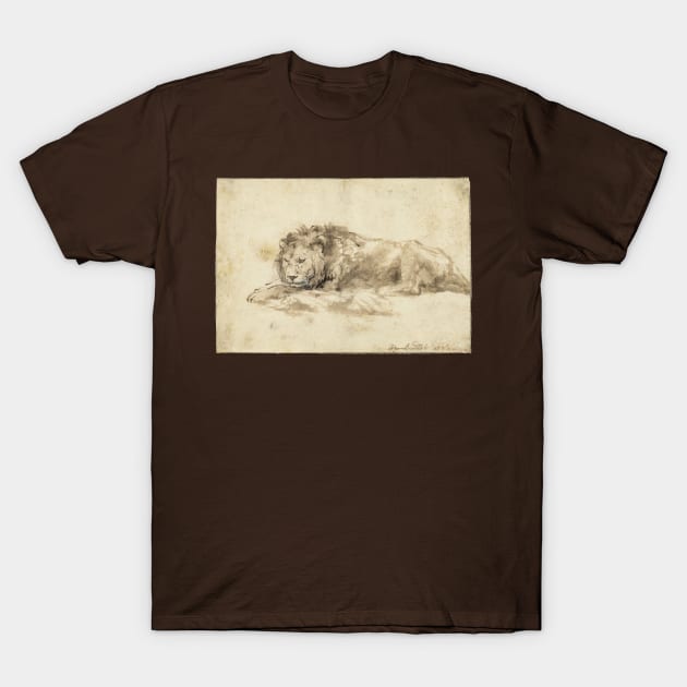 Reclining Lion T-Shirt by UndiscoveredWonders